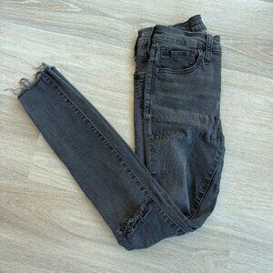 Madewell Skinny Ripped Black Jeans